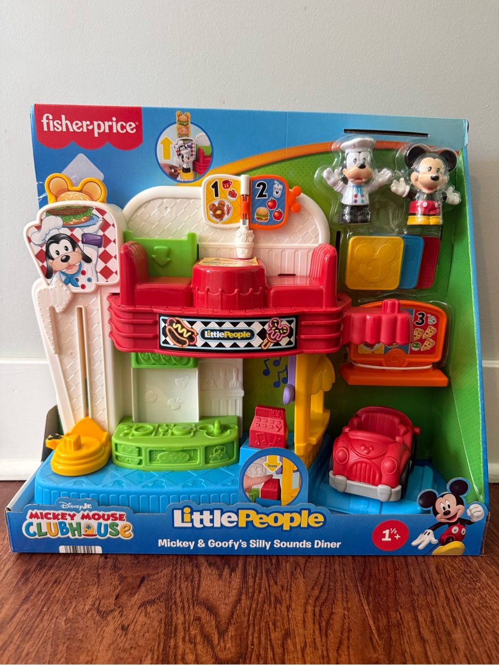 Fisher Price Little People Mickey & Goofy Silly Sounds Diner Playset *READ*